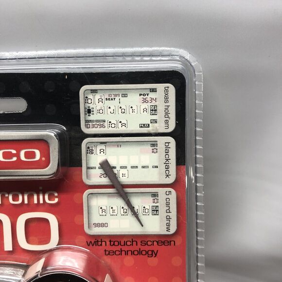 Coleco Casino Games 3 In One Handheld Texas Hold'em High Blackjack 5 Card Draw - Picture 4 of 4